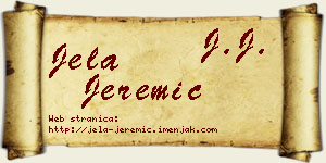 Jela Jeremić vizit kartica